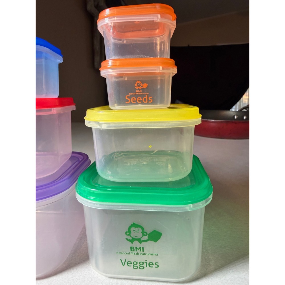 BMI Balanced Meals Instruments Portion Control Container Set 7 Piece Color Coded - Picture 4 of 5
